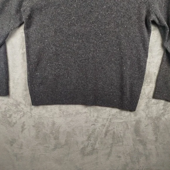 J.Crew Shawl Collar Merino Wool Gray Speckled Sweater Mens XL Rugged Fall - Picture 3 of 11